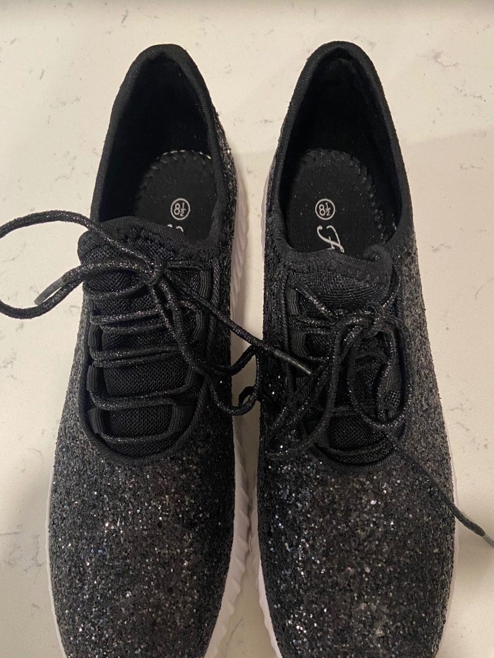 Black Embellished Sneakers